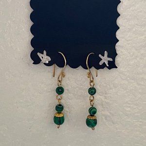 NWOT Malachite Drop earrings